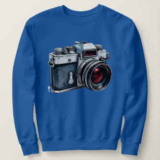 ヴィンテージカメラ グラフィックTシャツ - レトロな写真 スウェットシャツ