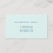 ヴィンテージカメラ&フラワーウォータカラー写真 名刺 (裏面)