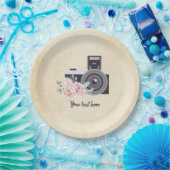 ヴィンテージカメラ ペーパープレート (パーティー)
