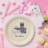 ヴィンテージカメラ ペーパープレート (パーティー)
