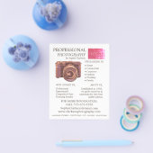 ヴィンテージカメラ、写真、写真家の採用 チラシ (シングル)