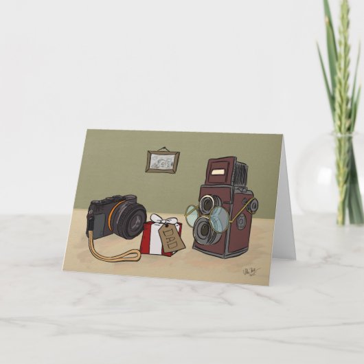ヴィンテージカメラ – 父の日のカード カード (正面)