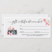 ヴィンテージカメラ&花模様写真商品券 (裏面)