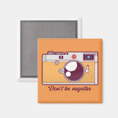 ヴィンテージカメラ、負でない マグネット (正面/裏面)