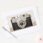 ヴィンテージカメラ 長方形シール (封筒)