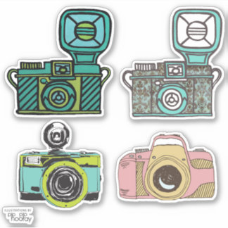 ヴィンテージカメラDSLR SLRフォトグラファーVinyl シール