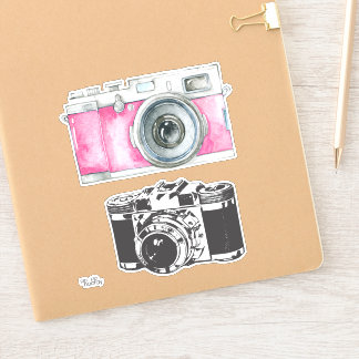 ヴィンテージカメラDSLR SLRフォトグラファーVinyl Sticke シール