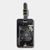 ヴィンテージカメラUSA折り畳みカメララゲージタグ ラゲッジタグ (正面縦)