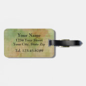 ヴィンテージカメリアフランスのボタニカルパーソナライズされた ラゲッジタグ (裏面横)