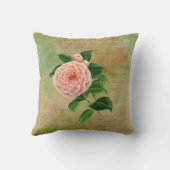 ヴィンテージカメリアフランスの植物学 クッション (裏面)