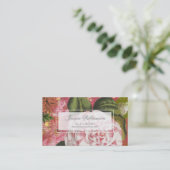 ヴィンテージカメリアフローラコラージュ 名刺 (スタンド正面)