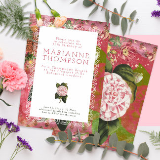 ヴィンテージカメリアフローラ65th誕生日ブランチ 招待状