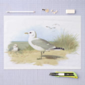 ヴィンテージカモメ鳥ビーチ草海海辺 薄葉紙 (クラフト)