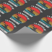 ヴィンテージカヤックサンセットパドリングウォータースポーツ ラッピングペーパー (角)