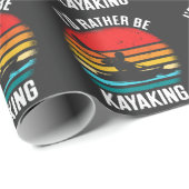 ヴィンテージカヤックサンセットパドリングウォータースポーツ ラッピングペーパー (ロールコーナー)