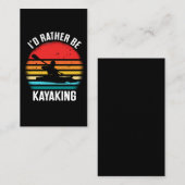 ヴィンテージカヤックサンセットパドリングウォータースポーツ 名刺 (正面/裏面)
