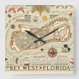 ヴィンテージカヨフエソスクエアウォールクロック スクエア壁時計