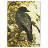 ヴィンテージカラスは枝テオ・ヴァン・ホイテマに止まった クリップボード (裏面)