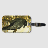 ヴィンテージカラスは枝テオ・ヴァン・ホイテマに止まった ラゲッジタグ (正面横)