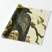 ヴィンテージカラスは枝テオ・ヴァン・ホイテマに止まった ラッピングペーパー (アンロールド)