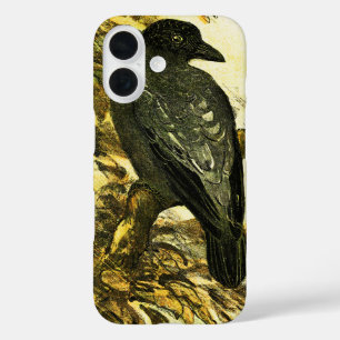 ヴィンテージカラスは枝テオ・ヴァン・ホイテマに止まった iPhone 16ケース