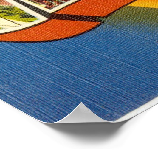 ヴィンテージカラフルのオハイオ州シンシナティからの挨拶 ポスター (角)