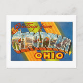 ヴィンテージカラフルのオハイオ州シンシナティからの挨拶 ポストカード (正面)