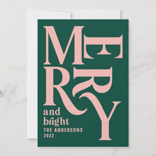 ヴィンテージカラフルのクリスマス 案内状 (正面)