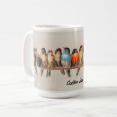 ヴィンテージカラフルのパーチ コーヒーマグカップ (正面左)