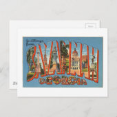 ヴィンテージカラフルの挨拶サバンナグルジア ポストカード (正面/裏面)