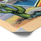 ヴィンテージカラフルの挨拶ラスベガスネバダP ポスター (角)