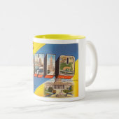 ヴィンテージカラフルの挨拶 ツートーンマグカップ (正面右)