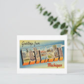 ヴィンテージカラフルの挨拶 ポストカード (スタンド正面)