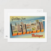 ヴィンテージカラフルの挨拶 ポストカード (正面/裏面)