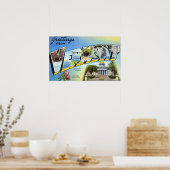 ヴィンテージカラフルの挨拶Vermontポスター ポスター (キッチン)