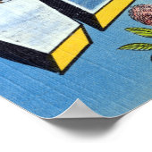 ヴィンテージカラフルの挨拶Vermontポスター ポスター (角)