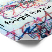 ヴィンテージカラフルの水彩私は法歌を見た ポスター (角)