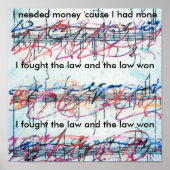 ヴィンテージカラフルの水彩私は法歌を見た ポスター (正面)