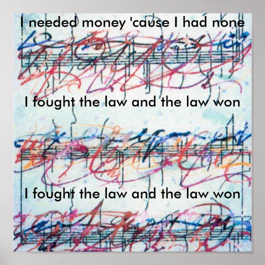 ヴィンテージカラフルの水彩私は法歌を見た ポスター (正面)