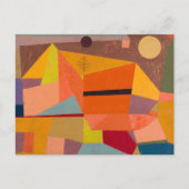 ヴィンテージカラフルの水彩風景抽象芸術 ポストカード (正面)