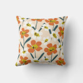 ヴィンテージカラフルの花柄。 クッション (裏面)