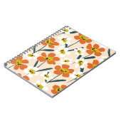 ヴィンテージカラフルの花柄。 ノートブック (左側)