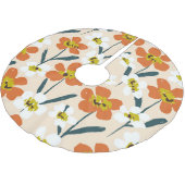 ヴィンテージカラフルの花柄。 ブラッシュドポリエステルツリースカート (アングル)