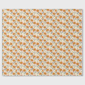 ヴィンテージカラフルの花柄。 ラッピングペーパー (フラット)