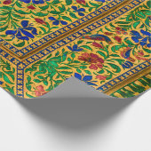 ヴィンテージカラフルの花柄 ラッピングペーパー (角)