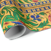 ヴィンテージカラフルの花柄 ラッピングペーパー (ロールコーナー)