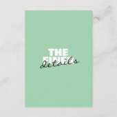 ヴィンテージカラフルはっきりしたモダン結婚レトロ エンクロージャーカード (裏面)