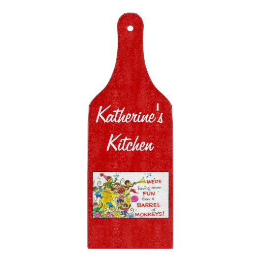 ヴィンテージカラフルより多くのおもしろい カッティングボード (正面)