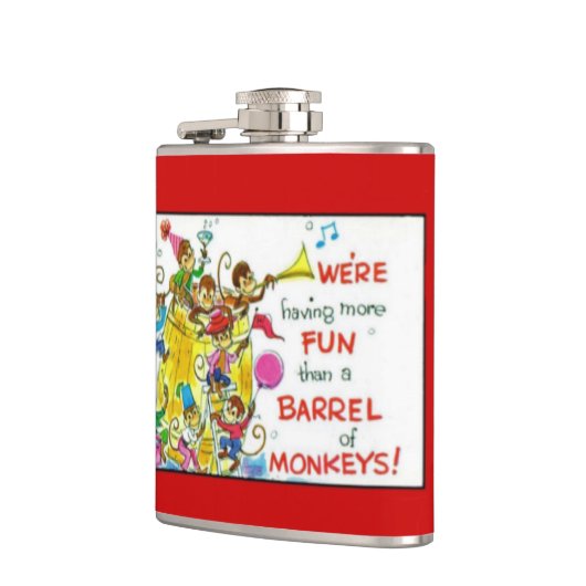 ヴィンテージカラフルより多くのおもしろい フラスク (左)