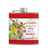 ヴィンテージカラフルより多くのおもしろい フラスク (正面)